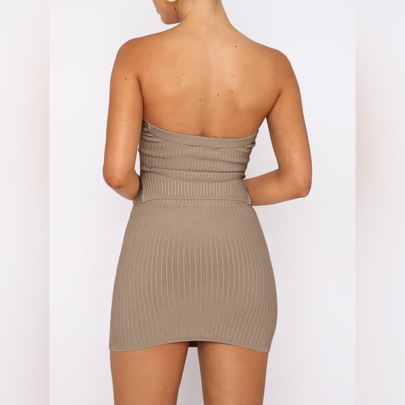 ANRABESS Women's Two Piece Outfits Skirt Bandeau Crop Tops Short Mini Dresses - Picture 4 of 9